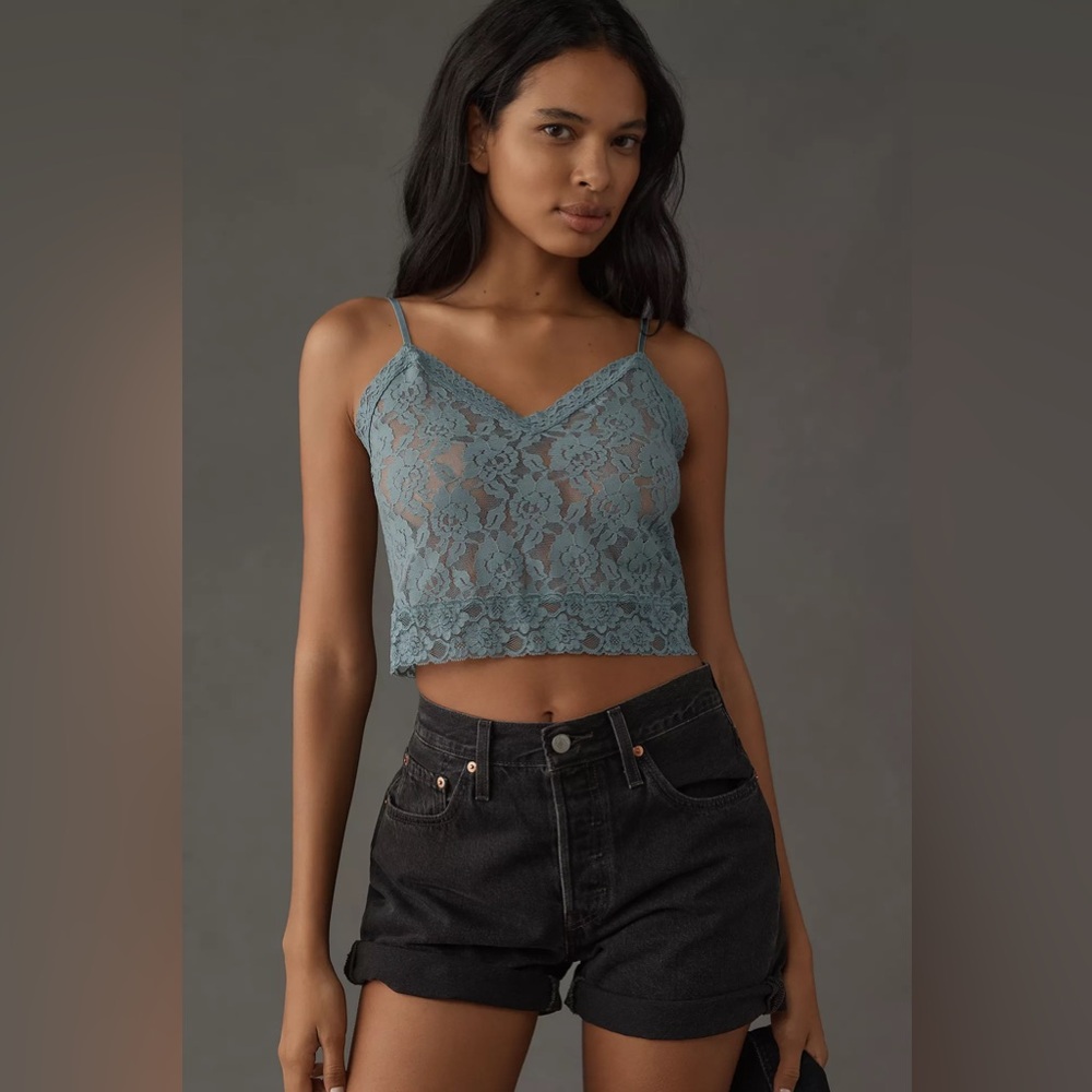 Anthropologie Lace Crop Top Brami Bralette